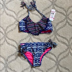 NWT adorable girls two-piece bathing suit